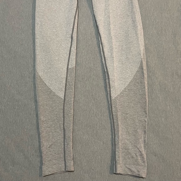 Gymshark Flex Seamless Leggings L Light Grey Marl Pink Waist High Waisted Sculpt - Picture 3 of 10